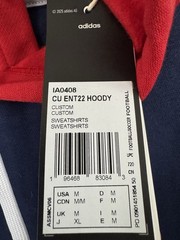 Adidas Men’s Custom Colorblock Navy Blue Red White Sweatshirt Hoodie Size M NWT