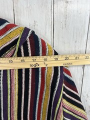 Hoodie One Size Multicolor Woven Drug Rug Zip Jacket Unisex Pockets Mua World
