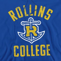 Rollins College Adult Pullover Hoodie Tars Logo, Royal Blue, S-3XL
