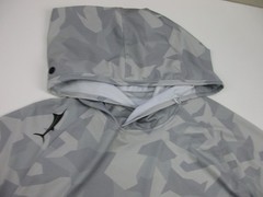 Mens Small Billfish Gear 40+ UPF Hoodie camo pullover fishing gray white