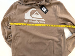 Quiksilver Hoodie Mens LG Fawn Tan Prints Gridliner Pullover Skate Surf NWT