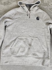 Carhartt Relaxed Fit Fleece Pullover Hoodie w/ Pockets Gray Speckled Men M