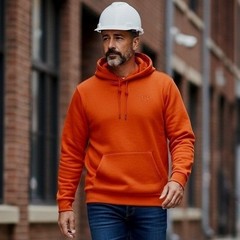 Under Armour Icon Fleece Hoodie Surplus Orange Mens Size L NEW