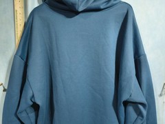 XIEERDUO Hoodie Mens 2XL Blue Pullover Hooded Pockets Lined Oversized Fleece
