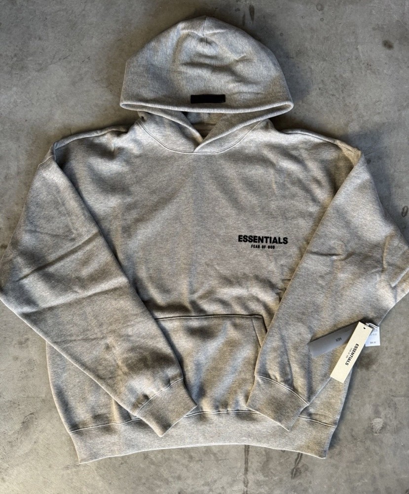 Essentials Dark Oatmeal Hoodie Size Medium-Brand New, Fast Shipping