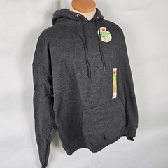 Hanes Hoodie Men’s XL Charcoal Eco Smart Drawstring Pullover Pockets NWT
