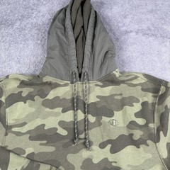 Champion Hoodie Mens Medium Camo BDU Woodland Pullover Sweatshirt