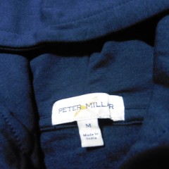 PETER MILLAR Mens M MEDIUM OASIS HOODIE NAVY BLUE PULLOVER SWEATSHIRT MF25K68