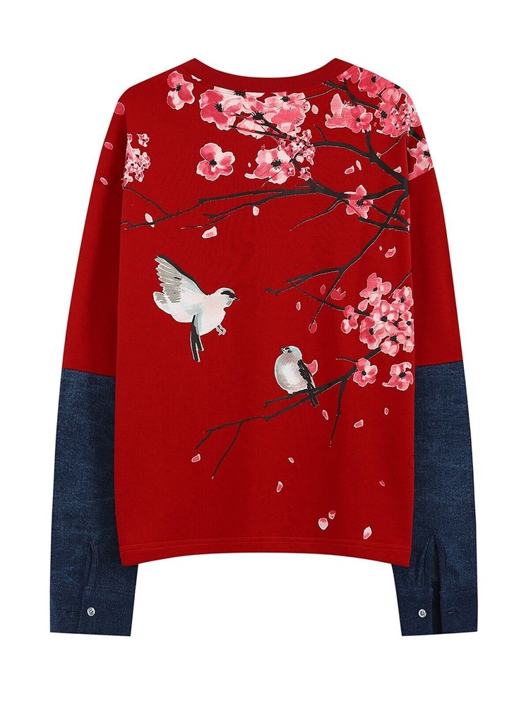 Niepce Unisex Rebirth of Spring Graphic Pullover Streetwear Japanese Sweater