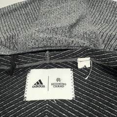 Reigning Champ Hoodie Mens Large Gray Adidas Zip Up Sweater Jacket Stretch Gym