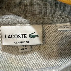 Lacoste Heritage Graphic Print Sweatshirt Crew Neck Green Gray Men’s Size XL / 6