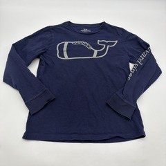 Vineyard Vines Sweatshirt Boys 8-10Y Blue Graphic Print Logo 100% Cotton.#45531
