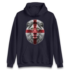 Saint George Lion Hoodie, St Georges Day Hoodie, England Flag Hoodie