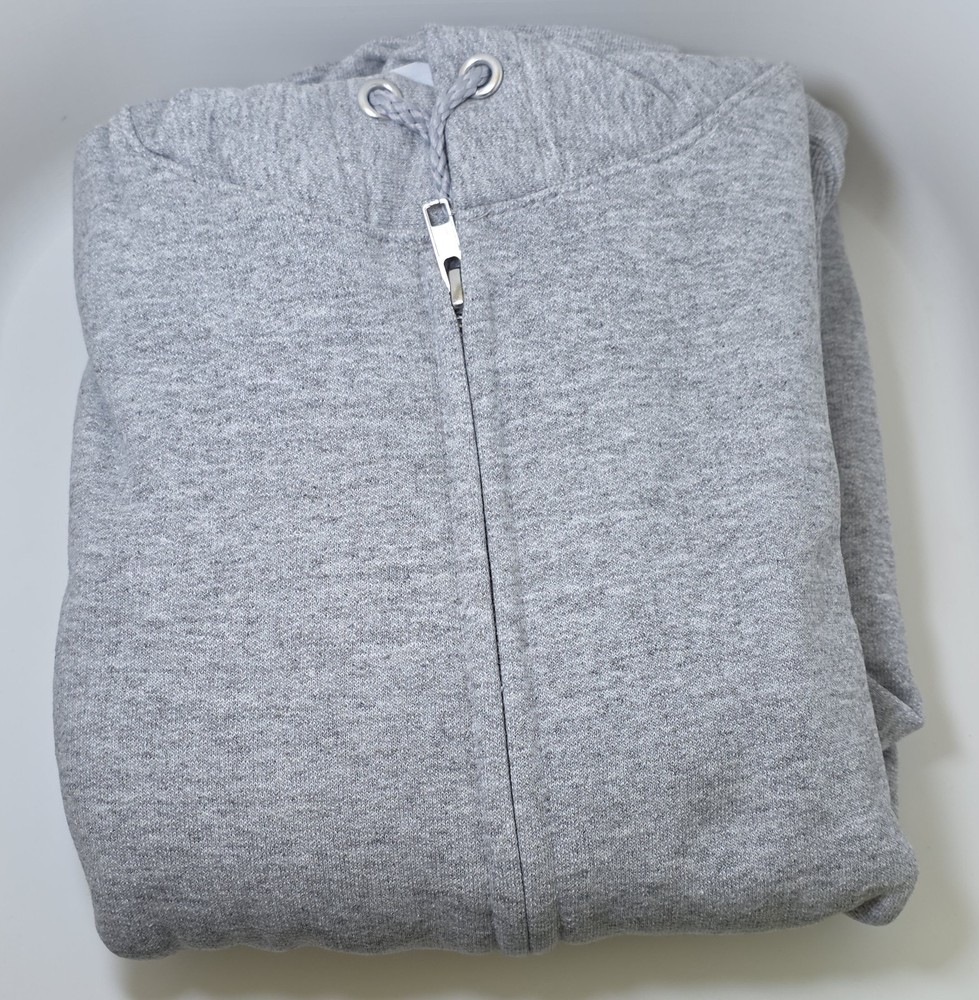 Hanes Ecosmart Men’s Fleece Full Zip Hoodie Light Steel Gray NEW