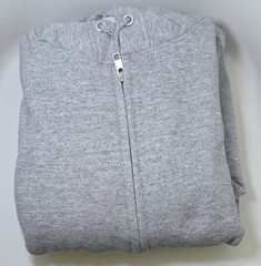 Hanes Ecosmart Men’s Fleece Full Zip Hoodie Light Steel Gray NEW