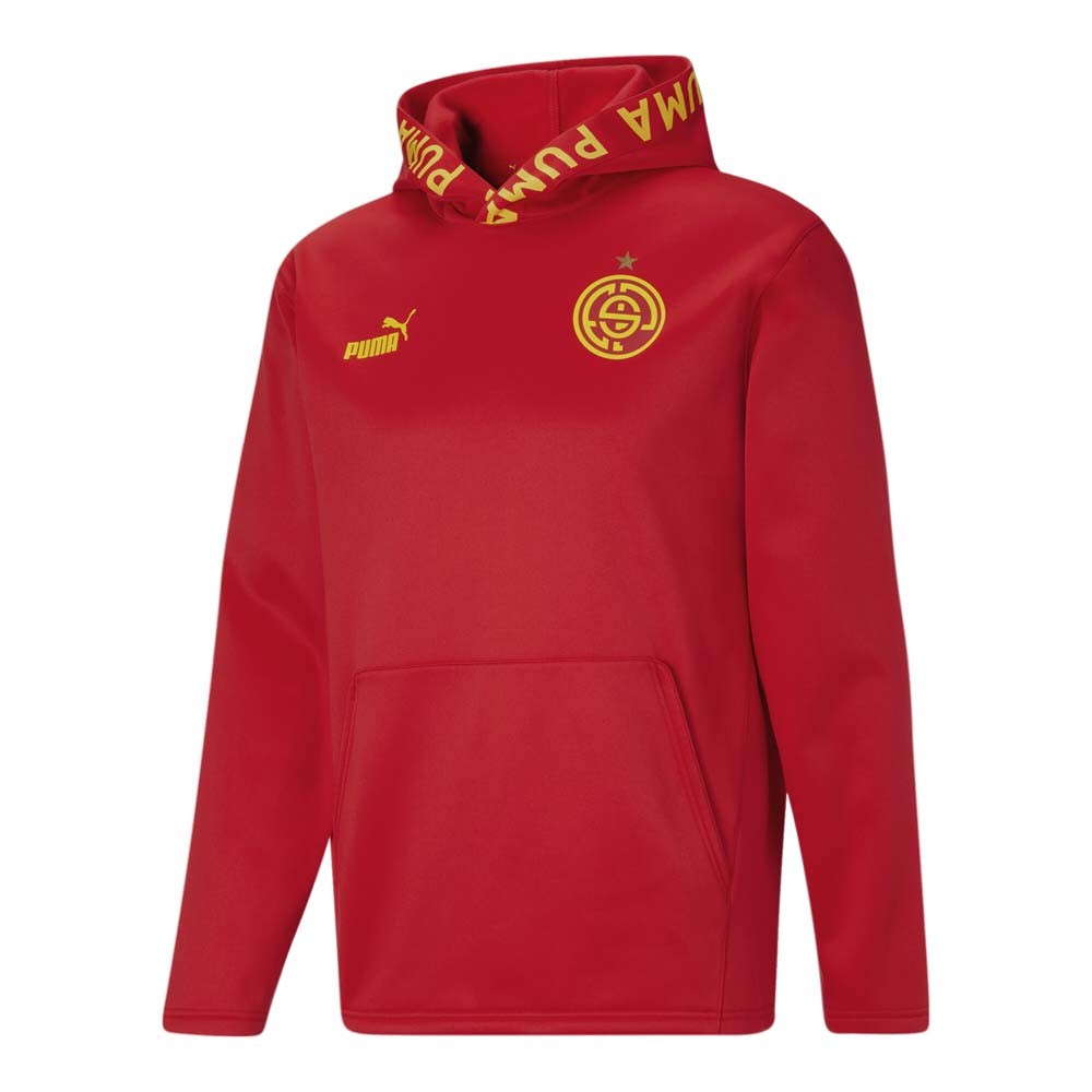 PUMA Ftblcore Fan Fleece Pullover Hoodie Mens Red Casual Outerwear 77009307