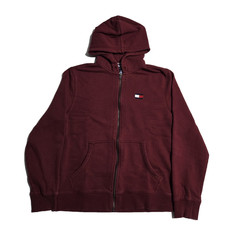 Tommy Hilfiger Men’s Size Medium Full Zip Hoodie Burgundy Red Long Sleeve Logo