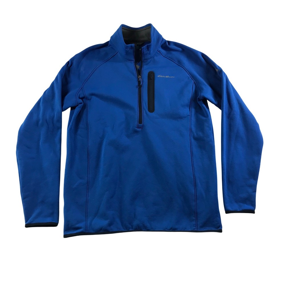 Eddie Bauer First Ascent Mens Tall L Mt Outpace Flex Fleece HZ Sapphire Blue NEW