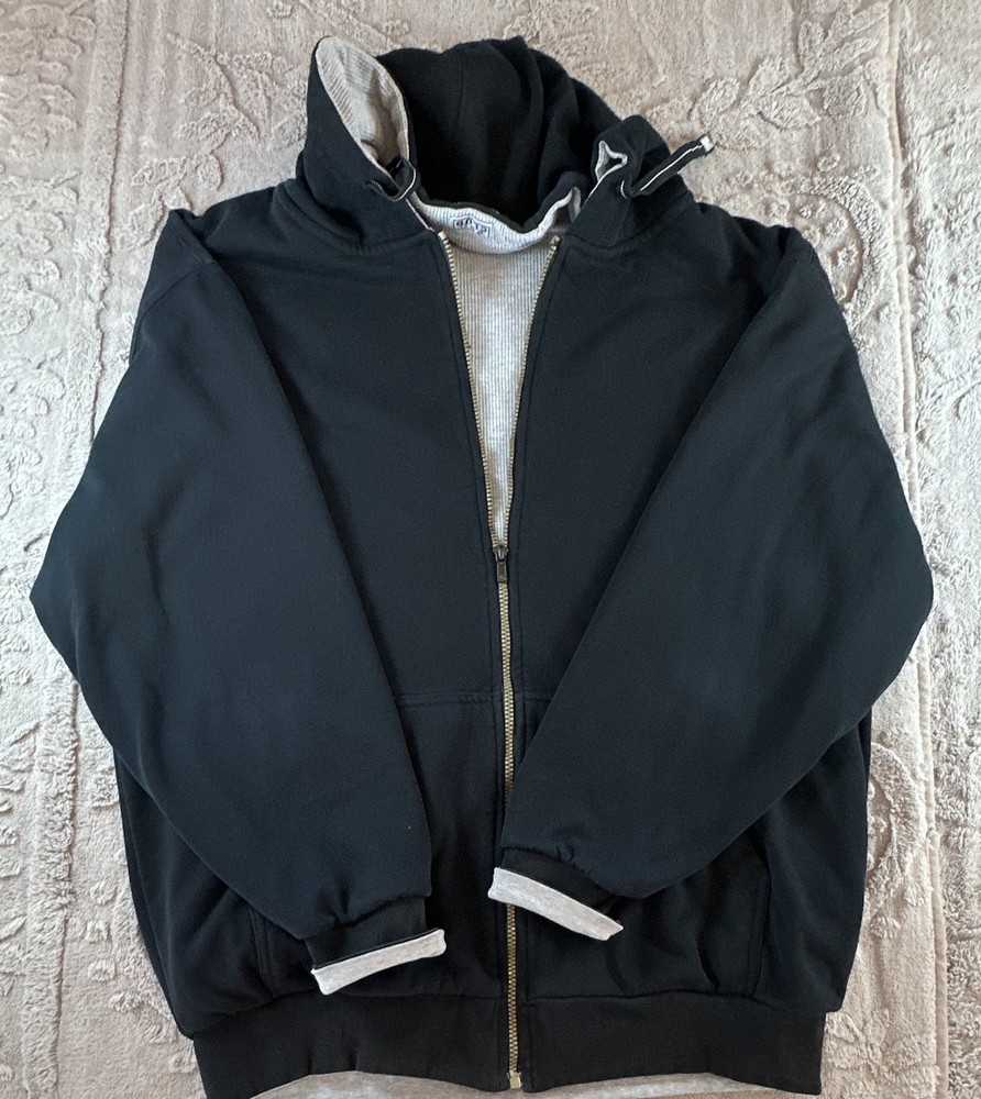 Pro Club Men’s Reversible Fleece and Thermal Hoodie Medium