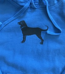 The Black Dog Legacy Clasic Heavyweight Hoodie Sweatshirt Sz XXS 2XS Blue