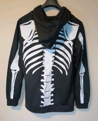 New Skeleton Jacket Hoodie Members Only The Chive Mens Size Large Full Zip