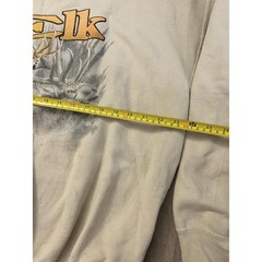 VTG Elk Wildlife Graphic Sweatshirt Mens XL Tan Good Delta Sleeve Hit Pullover
