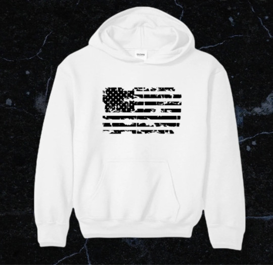 Distressed American Flag unisex 100% Cotton Custom Hoodie Sweater S,M,L,XL,XXL