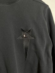 Rick Owens x Champion Embroidered Logo Black Bodysuit Sweatshirt Men’s Size M