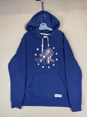 Life Is Good Hoodie Mens L Blue Graphic Print Regular Fit Long Sleeve Pullover