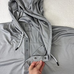 BYLT Circuit Hoodie Mens 3XL Gray Performance Pullover Stretch Tech Long Sleeve