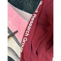 LRG Lifted Research Group Mens Maroon Burgundy Script Logo Pullover Hoodie M