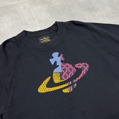 Vivienne Westwood Anglomania Big Logo Men Black Sweatshirt Size M