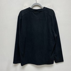 Rains Black Polyester Solid Crew Neck Raglan Pullover Fleece Sweatshirt L $95