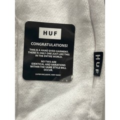 HUF Worldwide Embroidered Hoodie Sweatshirt Dual Tone Black White Small