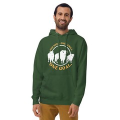 One Herd One Goal Green Bison NDSU North Dakota Unisex Hoodie S,M,L,XL,2X,3X