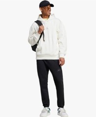adidas Men’s Hoodie All Season Fleece Pullover Off White Relaxed Fit Size 2XL