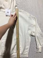 NEW Hanes Hoodie Mens L Large Cream Ivory Hooded Pockets