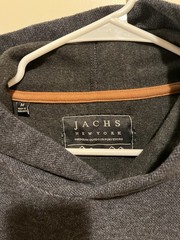 JACHS New York Men’s Gray Fleece Pullover Hoodie w/ Pockets Size M