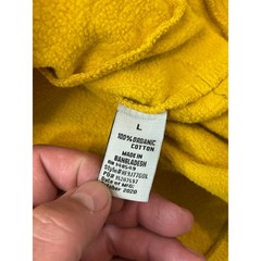 Huntington Mens Mustard Yellow Organic Cotton Hoodie Sweatshirt Large HF9J77GOL