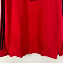 Adidas Essentials 3 Stripe Sweatshirt Size XL Red Crew Neck Pullover