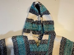 Baja Joe Mexican Style Hoodie (Size Small) – Blue / White / Black
