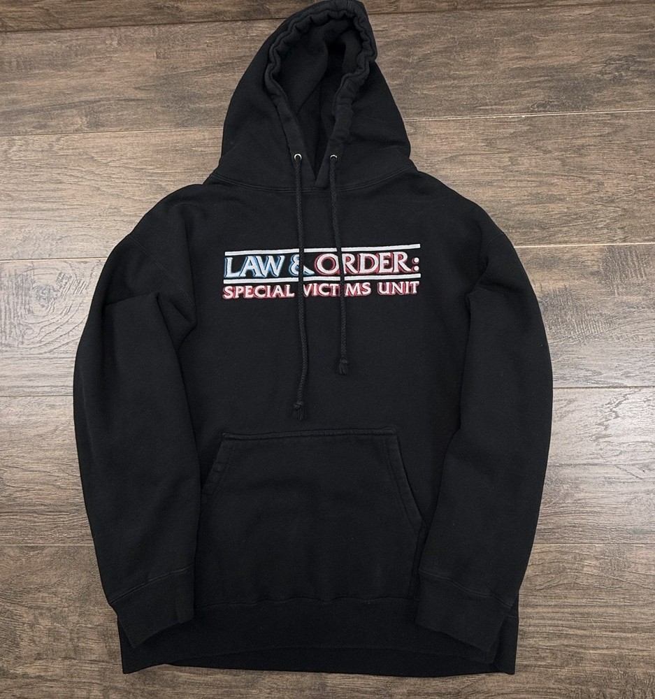 Vintage Law & Order Hoodie Mens Medium Special Victims Unit NBC Experience Store