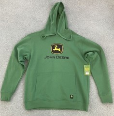 NWT Men’s John Deere Core Graphic Logo Green Hoodie Size L