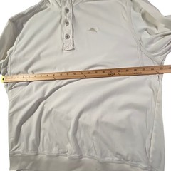 Tommy Bahama Pullover Mens Large White Relax Pro Leisure Consultant Cotton Mock