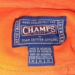 University of Miami Canes Vintage 90s Champs Orange Green Collegiate Hoodie XL