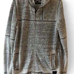 Quiksilver White & Gray Men’s Medium Zip Up Hoodi