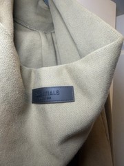 Fear of God Essentials Hoodie Taupe Olive Khaki Pullover Sweatshirt Size L