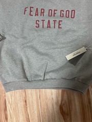 Fear of God ESSENTIALS Dark Heather Oatmeal Fleece Crew Neck Sweatshirt Size M