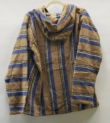 El Paso Mens Shirt with Hood Front Pouch Pocket Tan, Blue, White, Black size S