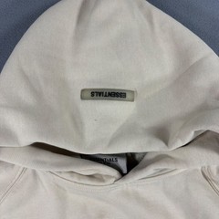 Essentials Hoodie Mens S Beige Good Fear of God Logo Pullover Streetwear Tan